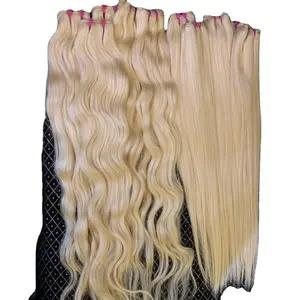 Cutículas alinhadas 613 cabelo loiro, cabelo humano castanho extensões loiro. Cabelo liso brasileiro virgem