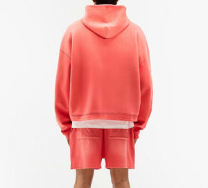 <b>Men's</b> Oversized Hooded <b>Sweatshirt</b> With Front Pocket Regular Fit Solid Color Cotton French Terry Spring Wear - Product Image 2