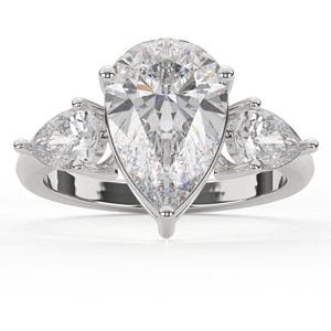 Anillo de Plata S925 con Diamante Moissanite Corte Pera, Juego Triple, Regalo Especial de Aniversario para Mujer - Product Image 4