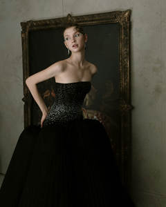 ENZO & LEO Black Peaks vestido de fiesta Premium High-End Midi vestido de cóctel de lujo ropa de mujer cintura Natural Vietnam - Product Image 3