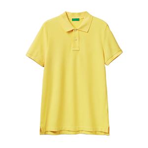 OEM Custom Logo Two Tone Polyester Cotton Staff Solid <b>Yellow</b> with Pattern Canvas Fabric for <b>Men's</b> Golf for <b>Polo</b> <b>Shirts</b> - Product Image 1
