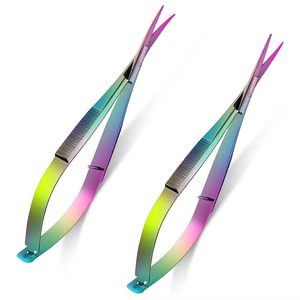 Tijeras de Bordado con Resorte, Multiusos para Punto de Cruz y Costura, Herramienta Mini para Tejer, Corta Cutículas Curvo con Acción de Resorte, Diseño Arcoíris - Product Image 6