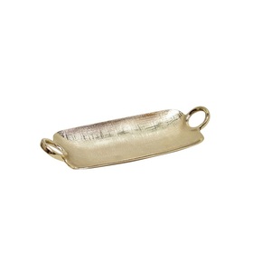 Plateaux en aluminium à poignée, forme personnalisée, dorés, pour service de table, utilisés dans les hôtels et les mariages – Vente chaude - Product Image 3