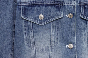 Veste en jean pour femme, nouvelle mode printemps 2025, diamant brillant, vintage, manches longues, poches, décontractée, vêtements d'extérieur pour femme, veste en jean - Product Image 3