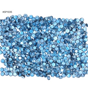 Topacio Azul de Londres Natural Genuino de Forma Redonda de 2.50mm AA+ Juego de Piedras Preciosas Sueltas de 37.33CT Color Azul Claro para la Creación de Joyería Personalizada - Product Image 1