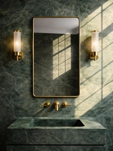 <b>Square</b> Shape Simple Gold Metal Frame <b>Mirror</b> Perfect For Public Washroom Hotel Room Elegant And Functional Wall Decor From India - Product Image 5