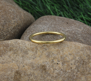 Wholesale Gold Plated <b>925</b> Sterling <b>Silver</b> Simple Band <b>Ring</b> High Polished Plain Wedding Band Minimalist Unisex Stackable <b>Ring</b> - Product Image 5