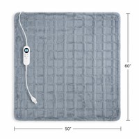 Plaid chauffant 50x60 pouces, tissage gaufré, 12 niveaux de chaleur, chauffage rapide, minuterie 1-12h, protection contre la surchauffe, vente en gros usine