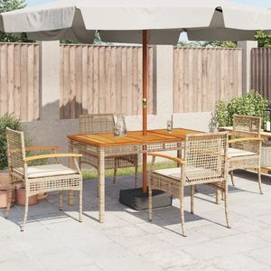 Set di 4 sedie da giardino beige, marrone, crema e bianche - Product Image 3