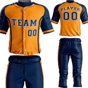 Uniforme de Béisbol Personalizado con Logotipo, Conjunto de Pantalones y Camiseta de Poliéster para Hombre, Proveedor OEM - Product Image 4