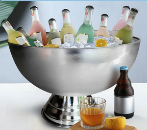 Bac à champagne de luxe en acier inoxydable pour hôtel, restaurant et traiteur, personnalisable, pour usage commercial - Product Image 1