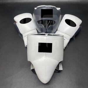 Set de Boxeo Personalizable de Alta Calidad, Protector de Cabeza y Mejillas, Cuero Vacuno 100% Genuino, Acolchado Grueso de 4 Capas, Transpirable - Product Image 5