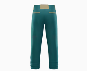 Men Breathable Tapered Pants Teal with Beige Stripe Elastic Waist Solid Color Polyester All Seasons Athletic Wear - Product Image 4