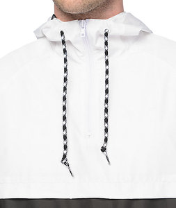 <b>White</b> Color <b>Men</b> Plain Canvas 100% Nylon Eco-Friendly Quick Dry Best Quality Half Zip Windbreaker Anorak <b>Jackets</b> Waterproof - Product Image 2