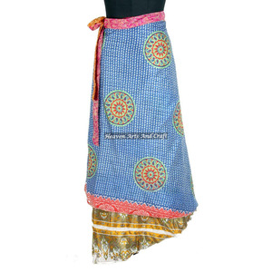Nuevo Vestido Reversible de Seda Mágica para Jardín, Falda Larga Envolvente, Falda Mágica India - Product Image 4