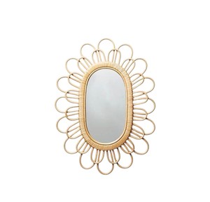 Handmade Eco Friendly Swirl Oval <b>Mirror</b> Rattan Kids Bedroom Decor Natural Woven <b>Wall</b> <b>Hanging</b> Wicker <b>Mirror</b> Rattan Decor - Product Image 1