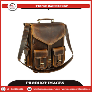 Top Grade Premium Quality Multi-Functional <b>Large</b> Capacity 100% Genuine <b>Leather</b> Material <b>Backpack</b> Laptop Front Double Main Pocket - Product Image 6