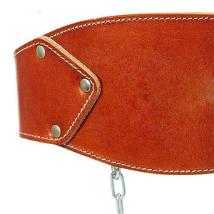 Ceintures de musculation en cuir de vachette très résistantes pour l'entraînement de musculation, tractions avec chaîne et soutien dorsal – Vente chaude - Product Image 5
