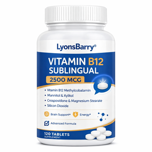 Vitamina B12 Sublingual, Suplemento en Tabletas de 2500 Mcg - Product Image 3