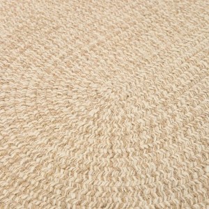 Oval Jute Area Rug Solid Color Braided Flat Weave Modern Living Room Decor Spot <b>Clean</b> - Product Image 5