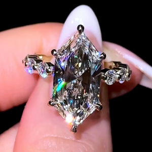 แหวนหมั้นเพชรโมอิสซาไนต์ทองคำแท้ 14K 18K รับรองโดย IGI เครื่องประดับ HPHT ของขวัญสำหรับเจ้าสาว แหวนเพชรจาก Customer Lab - Product Image 1