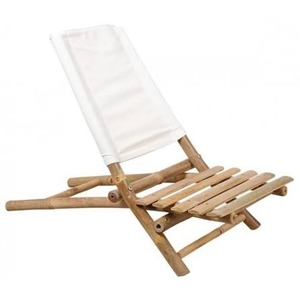 Foldable Bamboo Sun Lounger Outdoor <b>Chair</b> With Fabric Vietnamese Rattan Furniture Bamboo Sunbed Beach <b>Chair</b> - Product Image 1