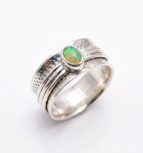 Wholesale Natural Ethiopian <b>Opal</b> 925 Sterling <b>Silver</b> Gemstone <b>Ring</b> Handmade Elegant Fine Jewelry Wedding Gift October Birthstone - Product Image 2