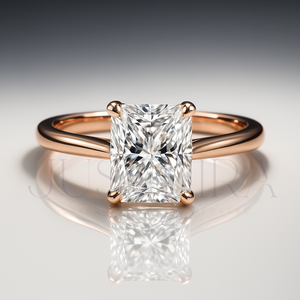 Most Selling Solitaire Radiant Cut Diamond <b>Ring</b> for Everyday Wear Office Use and Elegant Styling Wedding Engagement <b>Ring</b> For Her - Product Image 3