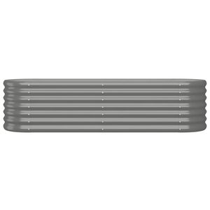 Lit de jardin surélevé en acier enduit de poudre gris 59.8 "x 15.7" x 14.2" - Product Image 3