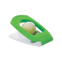 Tranche-œufs manuel en plastique vert avec poignée ergonomique pour œufs durs – Outil de cuisine pratique