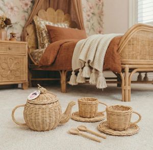 กาน้ำชาน่ารักสำหรับเด็กหัดเดินของเล่นหวายสำหรับเด็ก - Product Image 6