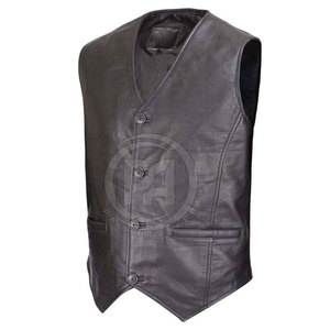 Chaleco de cuero elegante para hombre con costuras duraderas para motociclistas, actividades al aire libre y uso de moda. - Product Image 4