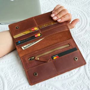 Tarjetero de cuero vintage con bolsillo, tarjetero delgado de Pu, tarjetero de cuero para negocios, tarjetero de identificación de negocios, 2017 - Product Image 1