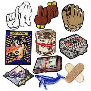 Customized Twill Fabric Embroidery <b>Patch</b> for Casual Wear Jackets Clothes Caps Iron <b>On</b> <b>Sew</b> <b>On</b> Embroidered Logo Badge Wholesale - Product Image 5