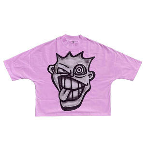 เสื้อยืดบ็อกซี่ทรงโอเวอร์ไซส์เสื้อครอปขนาดพอดีตัวพิมพ์ลายตามสั่ง250จีเอสเอ็ม - Product Image 5