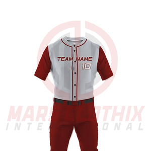 Sublimated Youth Button <b>Down</b> Baseball Uniforms For Unisex New Arrival Training Wear Baseball Softball Uniform Set - Product Image 4