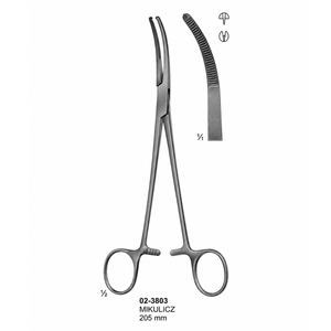Forceps de Mikulicz pour le peritoneum, 205 mm |   Instruments dentaires en acier inoxydable de qualité supérieure - Product Image 2