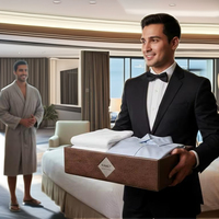 Plateau à linge en cuir PU avec logo et couleur personnalisés, certifié ISO, MOQ 50 pièces pour hôtels et restaurants