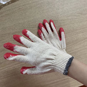 Gants en latex caoutchouté vietnamien anti-coupure, antidérapants, réutilisables, avec poignets en coton tricoté pour la protection des mains lors des travaux de jardinage - Product Image 1