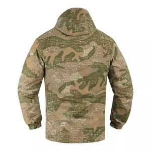 เสื้อแจ็คเก็ตกันลมมีฮู้ดสำหรับผู้ชาย รุ่นสปริง (ระดับ 5) - กันน้ำ ระบายอากาศได้ดี ผลิตจากผ้าถักผสมสแปนเด็กซ์/ไนลอน ลายพรางแบบเข็ม P1G UA OEM - Product Image 1