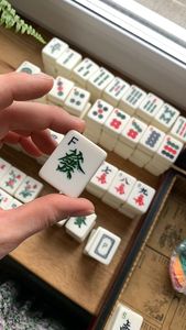 Tuiles de Mahjong en Résine Façonnées à la Main, Artisanat Traditionnel, Pièces de Jeu Décoratives, Forme Personnalisée, Objets de Collection B H CRAFTS Fleur - Product Image 6