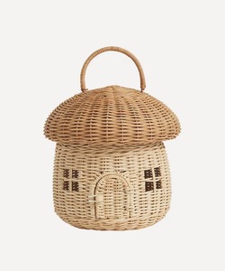 Panier en rotin en forme de maison de champignons, fait main, panier de rangement, vente en gros, écologique, fabriqué au Vietnam, prêt à être expédié - Product Image 5