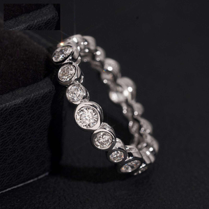 Bracelet tennis de luxe en moissanite, pierre ronde, style diamant élégant, étincelant, en argent, cadeau de fête tendance - Product Image 1