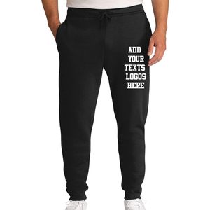 Pantalones Jogger de Forro Polar Personalizados para Hombre, Modelo PC78J, con Logotipos y Textos Cosidos Personalizados - Product Image 1