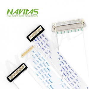 สายเคเบิล FFC LVDS ตัวเชื่อมต่อแอมป์ Hirose 2.54แบบกำหนดเอง