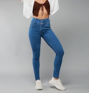 Jeans de Mezclilla Vintage para Mujer, Corte Recto, con Rasgaduras en las Rodillas y Bordes Deshilachados, de Algodón - Product Image 5