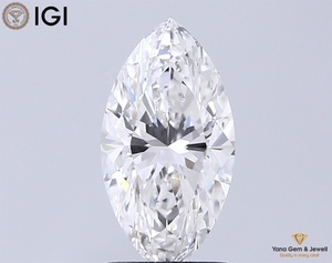 Diamant de laboratoire CVD de qualité supérieure, couleur F, clarté VVS1, taille marquise, 2,00 carats, avec certificat IGI, pièce maîtresse parfaite - Product Image 1
