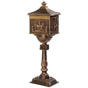 Cassetta Postale Robusta in Alluminio Pressofuso con 2 Chiavi, Sportello a Battente, Bulloni di Espansione, Pannello per Indirizzo, Cassetta Postale Grande in Acciaio per Lettere - Product Image 2
