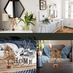 Arbre de vie en cristal d'aventurine jaune en gros, 300 perles, pierres précieuses, pierres de guérison, arbre de cristal grand, arbre de cristal 7 chakras - Product Image 5