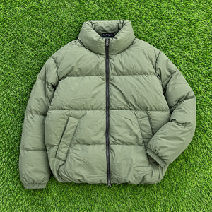 RexFit Sports <b>Men's</b> Light Blue Puffer <b>Jacket</b> Windproof Stand Collar <b>Thick</b> Winter Coat outerwear custom label <b>jacket</b> - Product Image 3